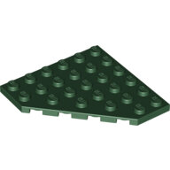LEGO Dark Green Wedge, Plate 6 x 6 Cut Corner 6106 - 6003332
