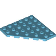 LEGO Medium Azure Wedge, Plate 6 x 6 Cut Corner 6106 - 6261503