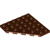 LEGO Reddish Brown Wedge, Plate 6 x 6 Cut Corner 6106 - 4225521