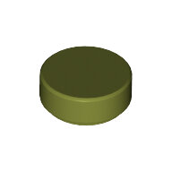 LEGO Olive Green Tile, Round 1 x 1 98138 - 6047015