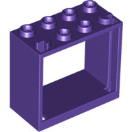 LEGO Dark Purple Window 2 x 4 x 3 Frame - Hollow Studs 60598 - 4656625