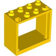 LEGO Yellow Window 2 x 4 x 3 Frame - Hollow Studs 60598 - 4520844