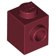 LEGO Dark Red Brick, Modified 1 x 1 with Stud on 1 Side 87087 - 6212007