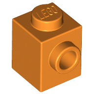 LEGO Orange Brick, Modified 1 x 1 with Stud on 1 Side 87087 - 6149652