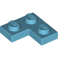 LEGO Medium Azure Plate 2 x 2 Corner 2420 - 6293739