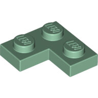 LEGO Sand Green Plate 2 x 2 Corner 2420 - 6282619