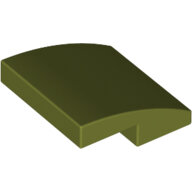 LEGO Olive Green Slope, Curved 2 x 2 15068 - 6046904
