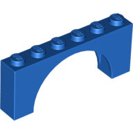 LEGO Blue Brick, Arch 1 x 6 x 2 - Medium Thick Top without Reinforced Underside 15254 - 6170391