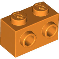 LEGO Orange Brick, Modified 1 x 2 with Studs on 1 Side 11211 - 6223454