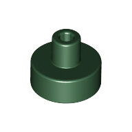 LEGO Dark Green Tile, Round 1 x 1 with Bar and Pin Holder 20482 - 6230577