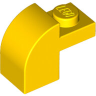 LEGO Yellow Brick, Modified 1 x 2 x 1 1/3 with Curved Top 6091 - 4188357