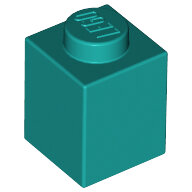 LEGO Dark Turquoise Brick 1 x 1 3005 - 6236772