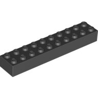 LEGO Black Brick 2 x 10 3006 - 4617860