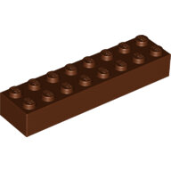 LEGO Reddish Brown Brick 2 x 8 3007 - 6096701