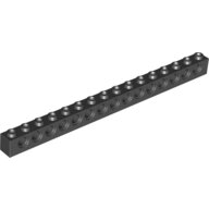 LEGO Black Technic, Brick 1 x 16 with Holes 3703 - 370326