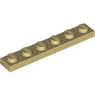LEGO Tan Plate 1 x 6 3666 - 4124067