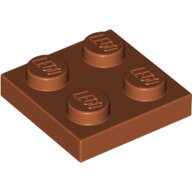 LEGO Dark Orange Plate 2 x 2 3022 - 4615606