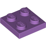 LEGO Medium Lavender Plate 2 x 2 3022 - 6312457