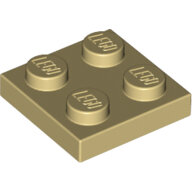 LEGO Tan Plate 2 x 2 3022 - 4114084