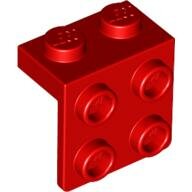 LEGO Red Bracket 1 x 2 - 2 x 2 44728 - 4185525