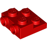 LEGO Red Plate, Modified 2 x 2 x 2/3 with 2 Studs on Side 99206 - 6061711