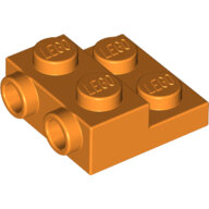 LEGO Orange Plate, Modified 2 x 2 x 2/3 with 2 Studs on Side 99206 - 6289113