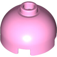 LEGO Bright Pink Brick, Round 2 x 2 Dome Top - Hollow Stud with Bottom Axle Holder x Shape + Orientation 553c - 6096947