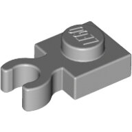 LEGO Light Bluish Gray Plate, Modified 1 x 1 with Open O Clip Thick (Vertical Grip) 4085d - 4594238