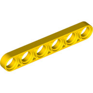 LEGO Yellow Technic, Liftarm 1 x 6 Thin 32063 - 6063252