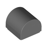 LEGO Dark Bluish Gray Slope, Curved 1 x 1 Double 49307 - 6333129