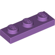 LEGO Medium Lavender Plate 1 x 3 3623 - 6136332
