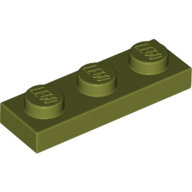 LEGO Olive Green Plate 1 x 3 3623 - 6278088
