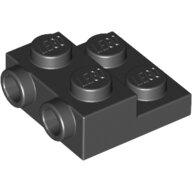 LEGO Black Plate, Modified 2 x 2 x 2/3 with 2 Studs on Side 99206 - 6052126