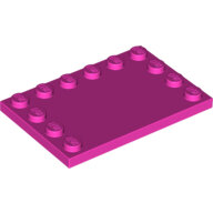 LEGO Dark Pink Tile, Modified 4 x 6 with Studs on Edges 6180 - 6024672