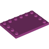 LEGO Magenta Tile, Modified 4 x 6 with Studs on Edges 6180 - 6116969