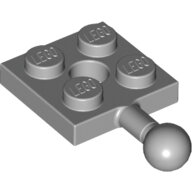 LEGO Light Bluish Gray Plate, Modified 2 x 2 with Tow Ball and Hole 15456 - 6063611