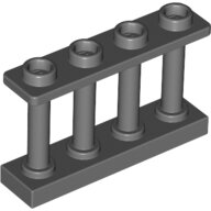 LEGO Dark Bluish Gray Fence 1 x 4 x 2 Spindled with 4 Studs 15332 - 6066116