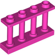 LEGO Dark Pink Fence 1 x 4 x 2 Spindled with 4 Studs 15332 - 6223619