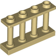 LEGO Tan Fence 1 x 4 x 2 Spindled with 4 Studs 15332 - 6066118