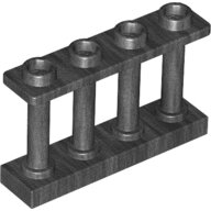 LEGO Pearl Dark Gray Fence 1 x 4 x 2 Spindled with 4 Studs 15332 - 6302551