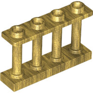 LEGO Pearl Gold Fence 1 x 4 x 2 Spindled with 4 Studs 15332 - 6060803