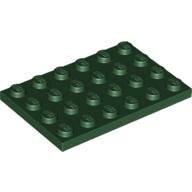 LEGO Dark Green Plate 4 x 6 3032 - 4252317