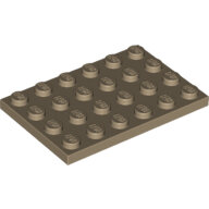 LEGO Dark Tan Plate 4 x 6 3032 - 6167894