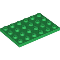LEGO Green Plate 4 x 6 3032 - 4116671