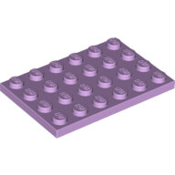LEGO Lavender Plate 4 x 6 3032 - 6334052