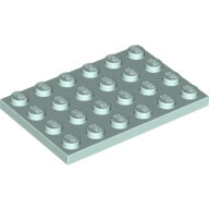 LEGO Light Aqua Plate 4 x 6 3032 - 6186659