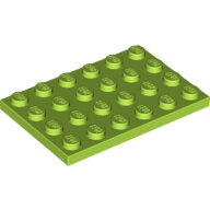 LEGO Lime Plate 4 x 6 3032 - 6060848