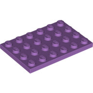 LEGO Medium Lavender Plate 4 x 6 3032 - 6097343