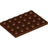 LEGO Reddish Brown Plate 4 x 6 3032 - 4271874