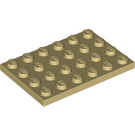 LEGO Tan Plate 4 x 6 3032 - 4114001